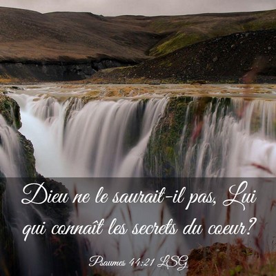 Picture 03 - Psaumes 44:21 LSG - Dieu ne le saurait-il pas, Lui qui connaît les - Bible Verse Picture