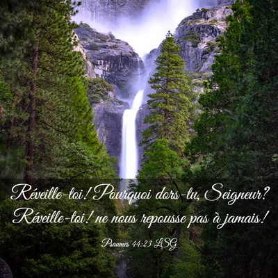 Picture 03 - Psaumes 44:23 LSG - Réveille-toi! Pourquoi dors-tu, Seigneur? - Bible Verse Picture