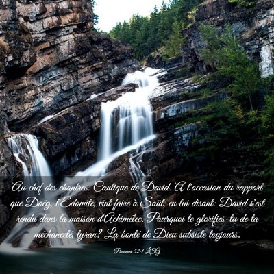 Picture 03 - Psaumes 52:1 LSG - Au chef des chantres. Cantique de David. A - Bible Verse Picture