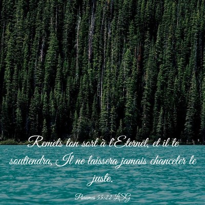 Picture 03 - Psaumes 55:22 LSG - Remets ton sort à l'Eternel, et il te - Bible Verse Picture