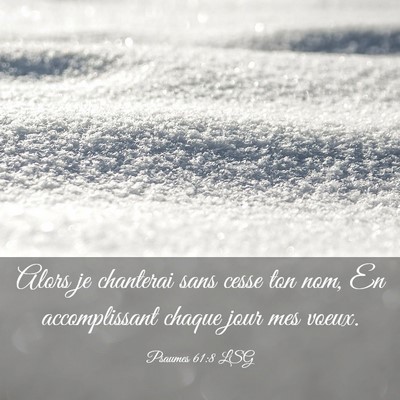 Picture 03 - Psaumes 61:8 LSG - Alors je chanterai sans cesse ton nom, En - Bible Verse Picture