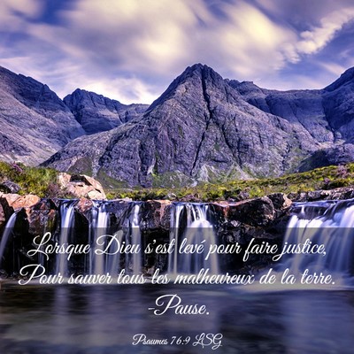 Picture 03 - Psaumes 76:9 LSG - Lorsque Dieu s'est levé pour faire justice, Pour - Bible Verse Picture