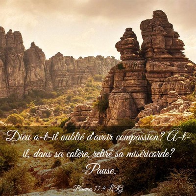 Picture 03 - Psaumes 77:9 LSG - Dieu a-t-il oublié d'avoir compassion? A-t-il, - Bible Verse Picture