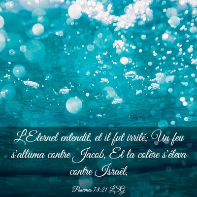 Picture 03 - Psaumes 78:21 LSG - L'Eternel entendit, et il fut irrité; Un feu - Bible Verse Picture