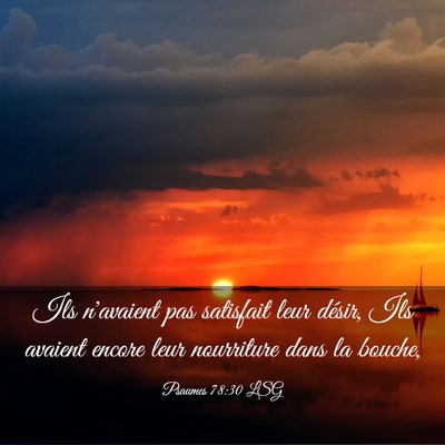 Picture 03 - Psaumes 78:30 LSG - Ils n'avaient pas satisfait leur désir, Ils - Bible Verse Picture