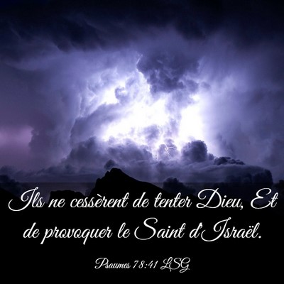 Picture 03 - Psaumes 78:41 LSG - Ils ne cessèrent de tenter Dieu, Et de provoquer - Bible Verse Picture