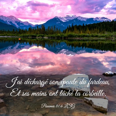 Picture 03 - Psaumes 81:6 LSG - J'ai déchargé son épaule du fardeau, Et ses - Bible Verse Picture
