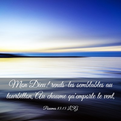 Picture 03 - Psaumes 83:13 LSG - Mon Dieu! rends-les semblables au tourbillon, Au - Bible Verse Picture