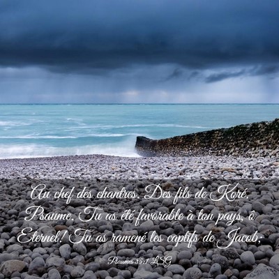 Picture 03 - Psaumes 85:1 LSG - Au chef des chantres. Des fils de Koré. Psaume. - Bible Verse Picture