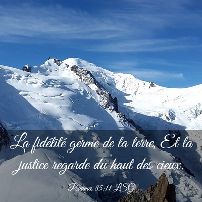 Picture 03 - Psaumes 85:11 LSG - La fidélité germe de la terre, Et la justice - Bible Verse Picture