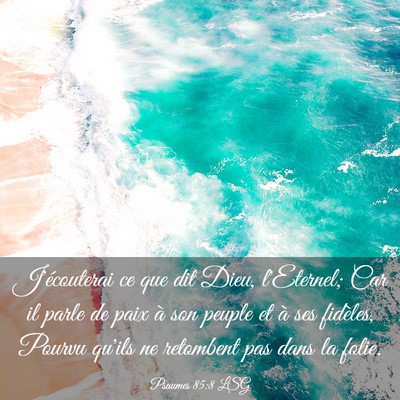 Picture 03 - Psaumes 85:8 LSG - J'écouterai ce que dit Dieu, l'Eternel; Car il - Bible Verse Picture