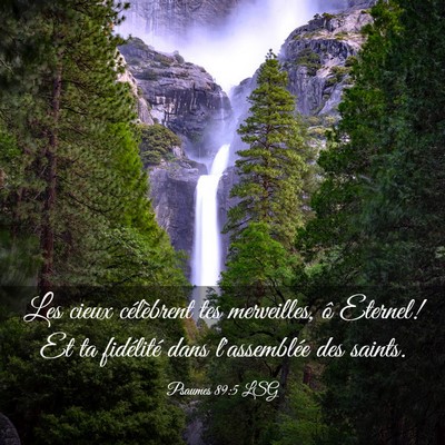 Picture 03 - Psaumes 89:5 LSG - Les cieux célèbrent tes merveilles, ô Eternel! - Bible Verse Picture