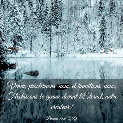 Picture 03 - Psaumes 95:6 LSG - Venez, prosternons-nous et humilions-nous, - Bible Verse Picture