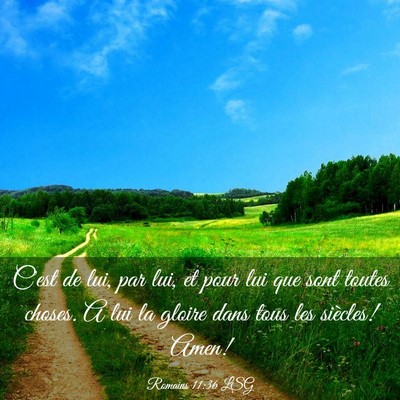 Picture 03 - Romains 11:36 LSG - C'est de lui, par lui, et pour lui que sont - Bible Verse Picture