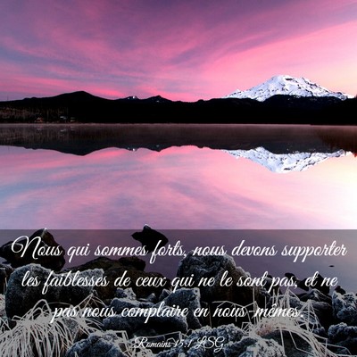 Picture 03 - Romains 15:1 LSG - Nous qui sommes forts, nous devons supporter les - Bible Verse Picture