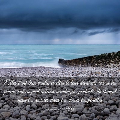 Picture 03 - Romains 15:27 LSG - Elles l'ont bien voulu, et elles le leur - Bible Verse Picture