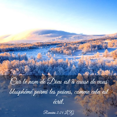 Picture 03 - Romains 2:24 LSG - Car le nom de Dieu est à cause de vous - Bible Verse Picture