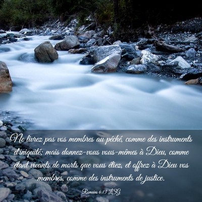 Picture 03 - Romains 6:13 LSG - Ne livrez pas vos membres au péché, comme des - Bible Verse Picture