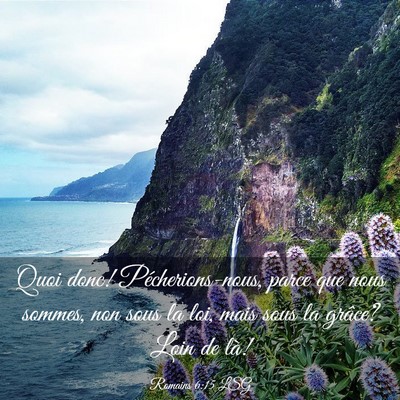 Picture 03 - Romains 6:15 LSG - Quoi donc! Pécherions-nous, parce que nous - Bible Verse Picture