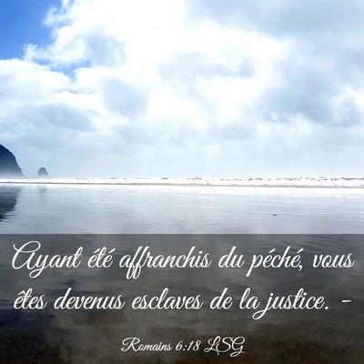 Picture 03 - Romains 6:18 LSG - Ayant été affranchis du péché, vous êtes - Bible Verse Picture