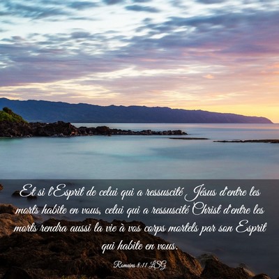 Picture 03 - Romains 8:11 LSG - Et si l'Esprit de celui qui a ressuscité Jésus - Bible Verse Picture