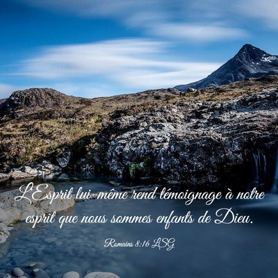 Picture 03 - Romains 8:16 LSG - L'Esprit lui-même rend témoignage à notre - Bible Verse Picture