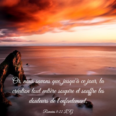 Picture 03 - Romains 8:22 LSG - Or, nous savons que, jusqu'à ce jour, la - Bible Verse Picture
