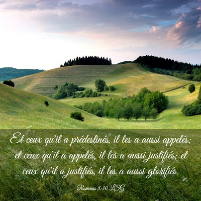 Picture 03 - Romains 8:30 LSG - Et ceux qu'il a prédestinés, il les a aussi - Bible Verse Picture