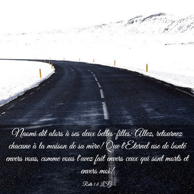 Picture 03 - Ruth 1:8 LSG - Naomi dit alors à ses deux belles-filles: Allez, - Bible Verse Picture