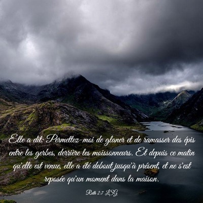 Picture 03 - Ruth 2:7 LSG - Elle a dit: Permettez-moi de glaner et de - Bible Verse Picture