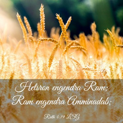 Picture 03 - Ruth 4:19 LSG - Hetsron engendra Ram; Ram engendra - Bible Verse Picture