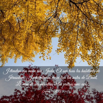 Picture 03 - Sophonie 1:4 LSG - J'étendrai ma main sur Juda, Et sur tous les - Bible Verse Picture