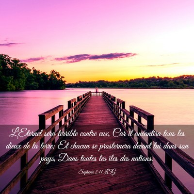 Picture 03 - Sophonie 2:11 LSG - L'Eternel sera terrible contre eux, Car il - Bible Verse Picture