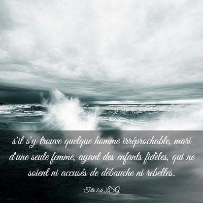 Picture 03 - Tite 1:6 LSG - s'il s'y trouve quelque homme irréprochable, - Bible Verse Picture