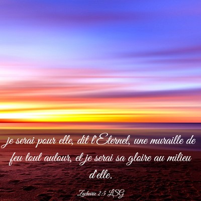 Picture 03 - Zacharie 2:5 LSG - je serai pour elle, dit l'Eternel, une muraille - Bible Verse Picture