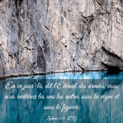 Picture 03 - Zacharie 3:10 LSG - En ce jour-là, dit l'Eternel des armées, vous - Bible Verse Picture
