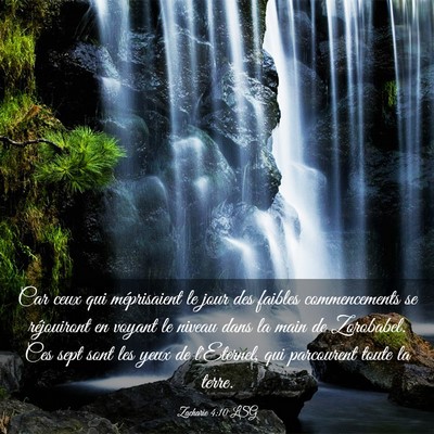 Picture 03 - Zacharie 4:10 LSG - Car ceux qui méprisaient le jour des faibles - Bible Verse Picture