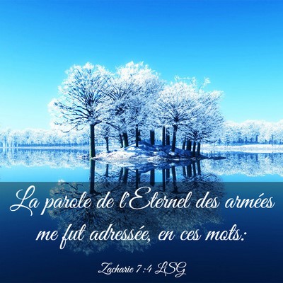 Picture 03 - Zacharie 7:4 LSG - La parole de l'Eternel des armées me fut - Bible Verse Picture