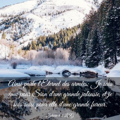Picture 03 - Zacharie 8:2 LSG - Ainsi parle l'Eternel des armées: Je suis ému - Bible Verse Picture