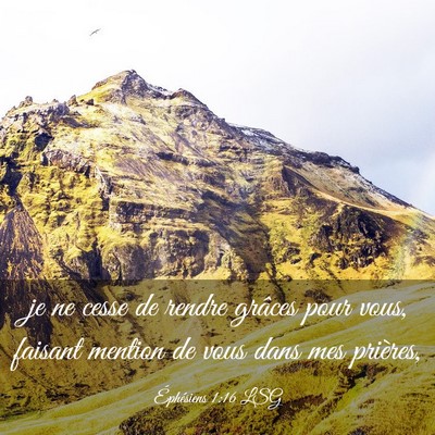 Picture 03 - Éphésiens 1:16 LSG - je ne cesse de rendre grâces pour vous, faisant - Bible Verse Picture