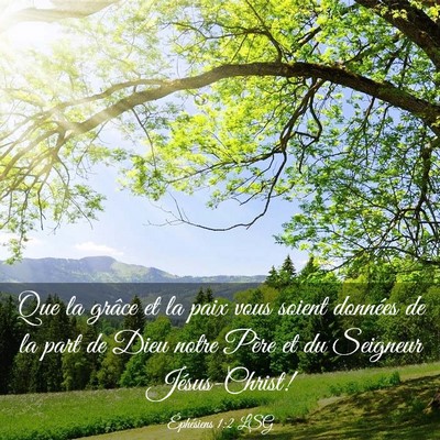 Picture 03 - Éphésiens 1:2 LSG - Que la grâce et la paix vous soient données de - Bible Verse Picture