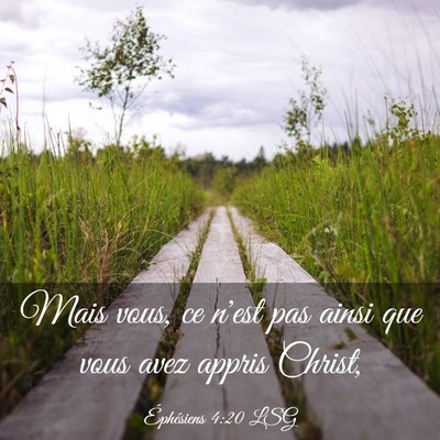 Picture 03 - Éphésiens 4:20 LSG - Mais vous, ce n'est pas ainsi que vous avez - Bible Verse Picture