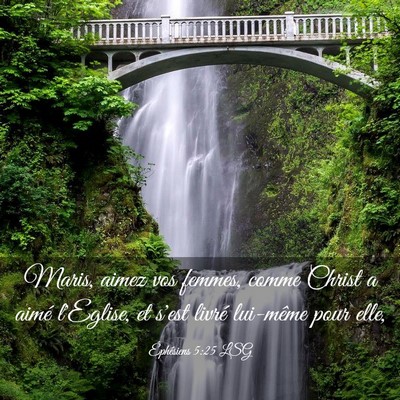 Picture 03 - Éphésiens 5:25 LSG - Maris, aimez vos femmes, comme Christ a aimé - Bible Verse Picture