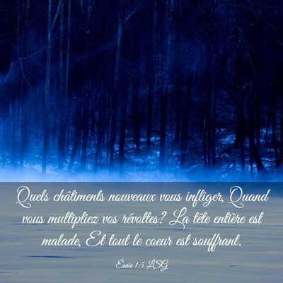 Picture 03 - Ésaïe 1:5 LSG - Quels châtiments nouveaux vous infliger, Quand - Bible Verse Picture