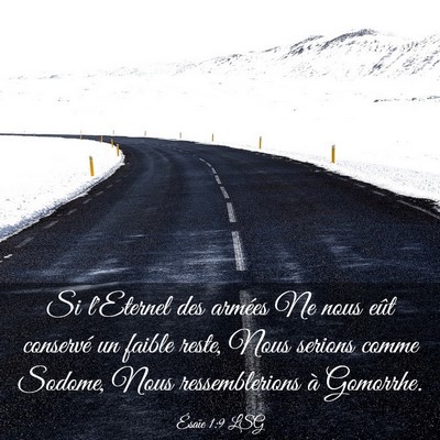 Picture 03 - Ésaïe 1:9 LSG - Si l'Eternel des armées Ne nous eût conservé - Bible Verse Picture