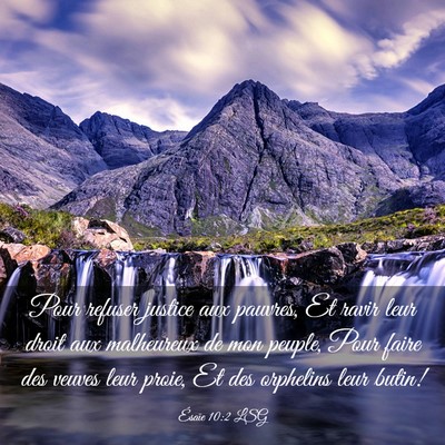 Picture 03 - Ésaïe 10:2 LSG - Pour refuser justice aux pauvres, Et ravir leur - Bible Verse Picture