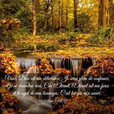 Picture 03 - Ésaïe 12:2 LSG - Voici, Dieu est ma délivrance, Je serai plein de - Bible Verse Picture