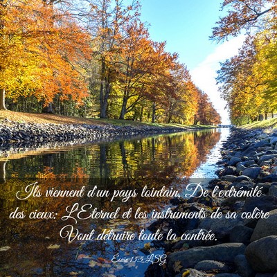 Picture 03 - Ésaïe 13:5 LSG - Ils viennent d'un pays lointain, De l'extrémité - Bible Verse Picture