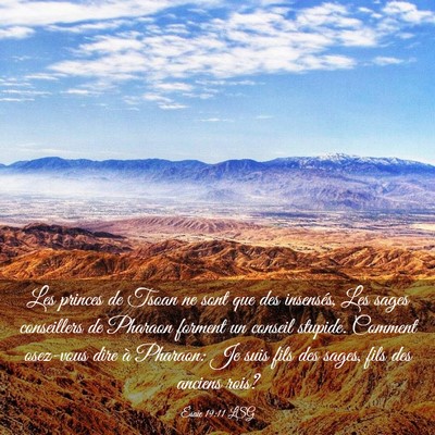 Picture 03 - Ésaïe 19:11 LSG - Les princes de Tsoan ne sont que des insensés, - Bible Verse Picture
