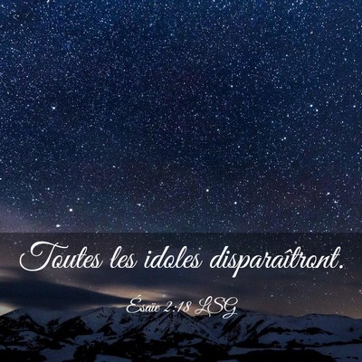 Picture 03 - Ésaïe 2:18 LSG - Toutes les idoles - Bible Verse Picture